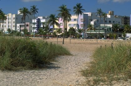 beach with recreational activities in miami, florida