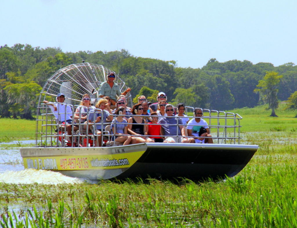 Thrilling airboat ride